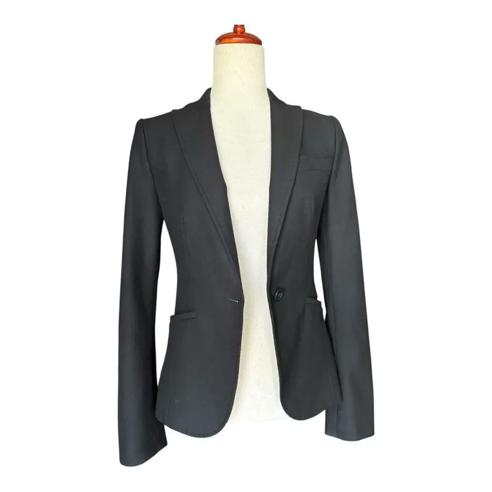 United Colors Of Benetton Vintage Single Button Black Blazer S